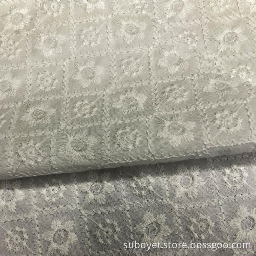 White Embroidery Fabric -027
